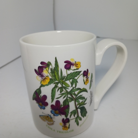 Portmeirion Flower & Butterfly Botanic Garden Mug Viola Tricolor Heartsease Cup - Picture 6 of 8